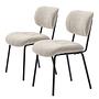 2x Esszimmerstuhl Ootann Polyester Stahl Creme 0