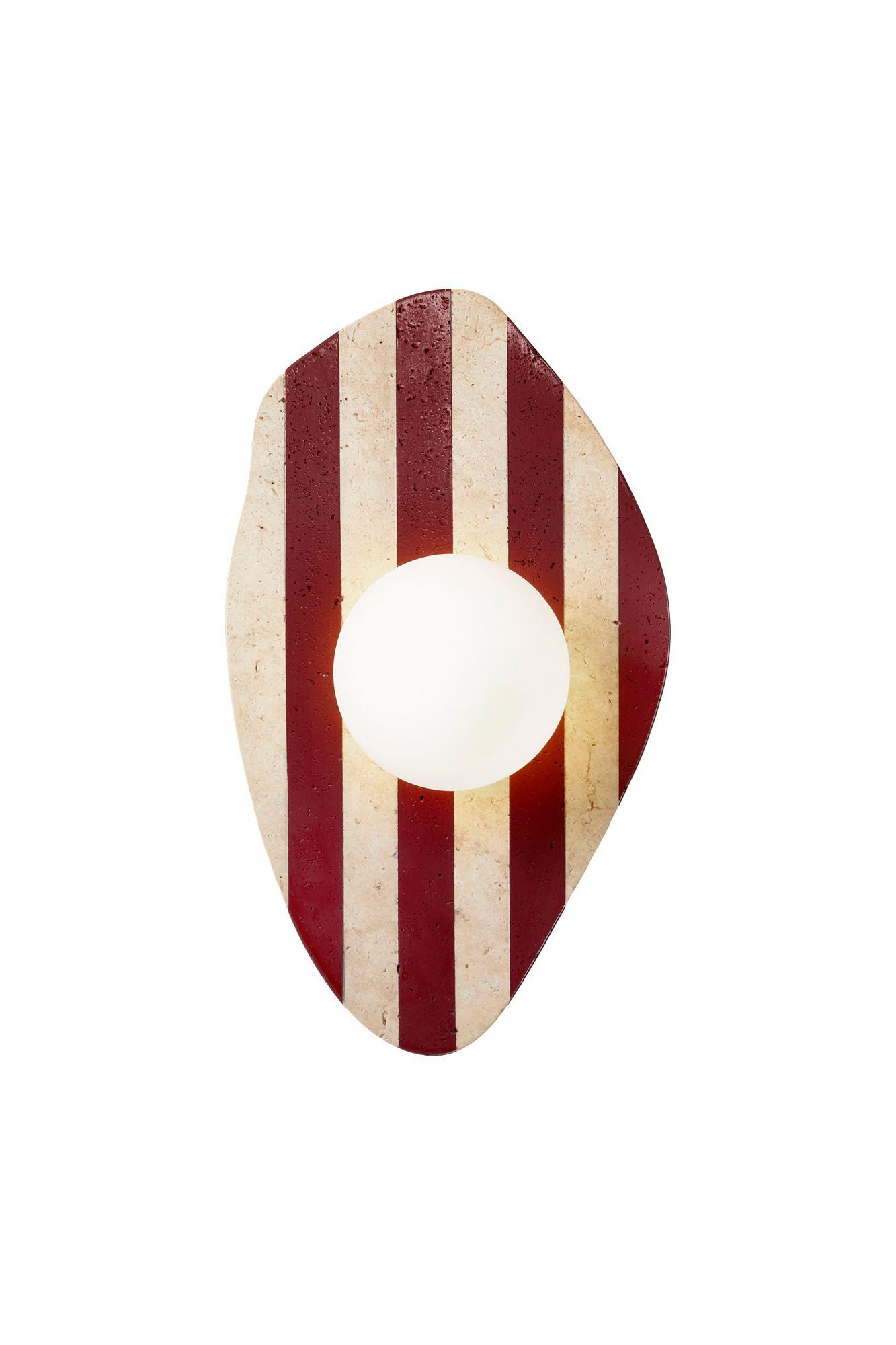 Forest Wall Lamp Travertine Red 2