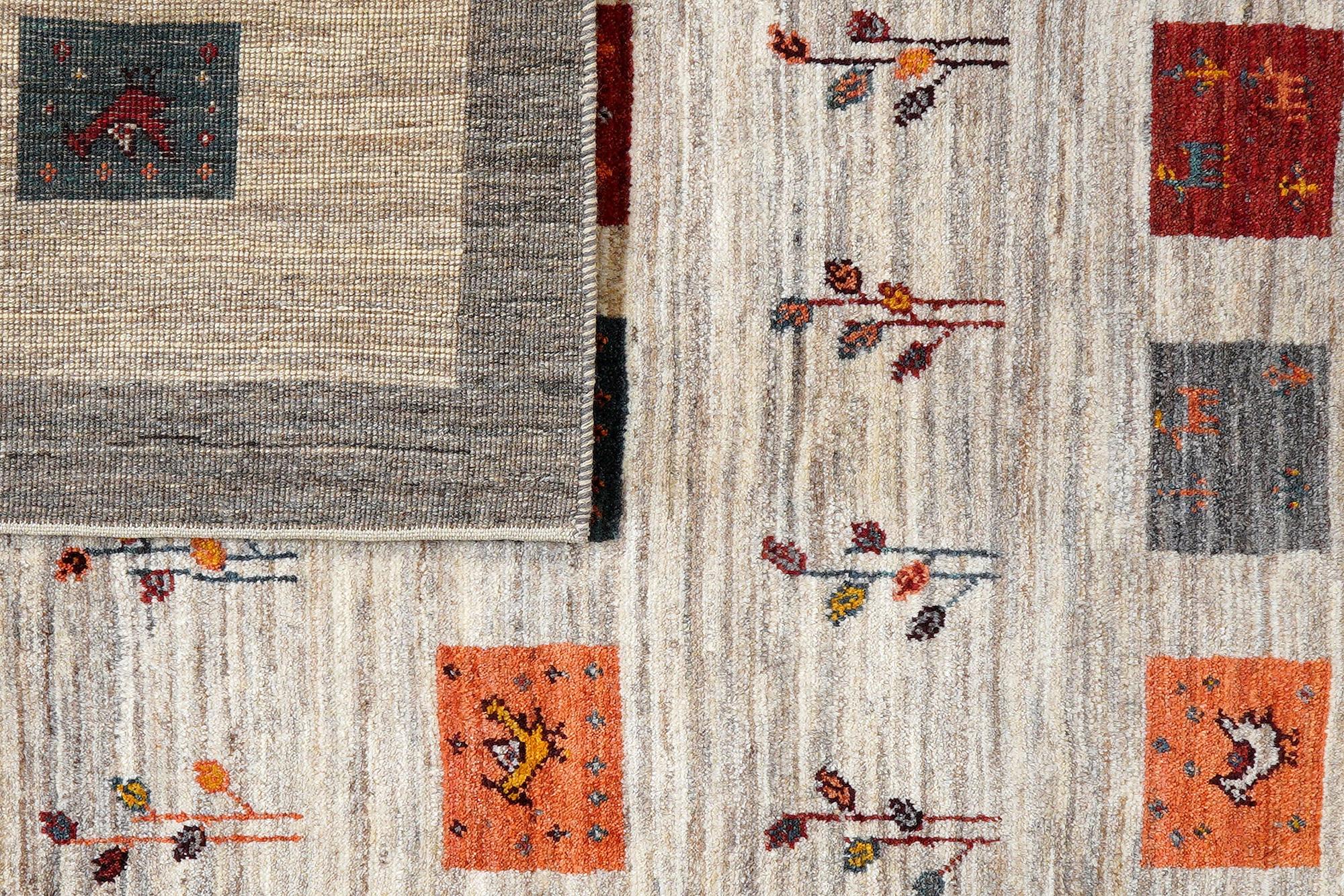 Tappeto Gabbeh Rizbaf Lana Beige 5