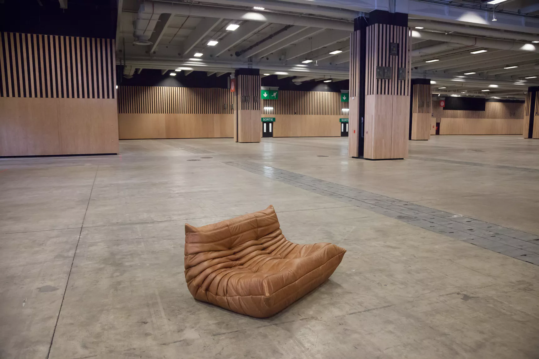 Divano Togo 2 posti pelle pull-up marrone tabacco 2