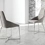 Dining chair stainless steel gray 1