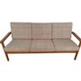Vintage Sofa Hans J. Wegner Holz Baumwolle Braun 60er Jahre 5