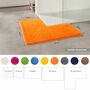 Flauschige Hochflor Eckbadematte Orange Öko-Tex Standard 4