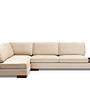 Tulip Ecksofa Links mit Hocker Beige 6