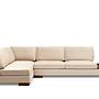 Tulip corner sofa left with ottoman beige 6