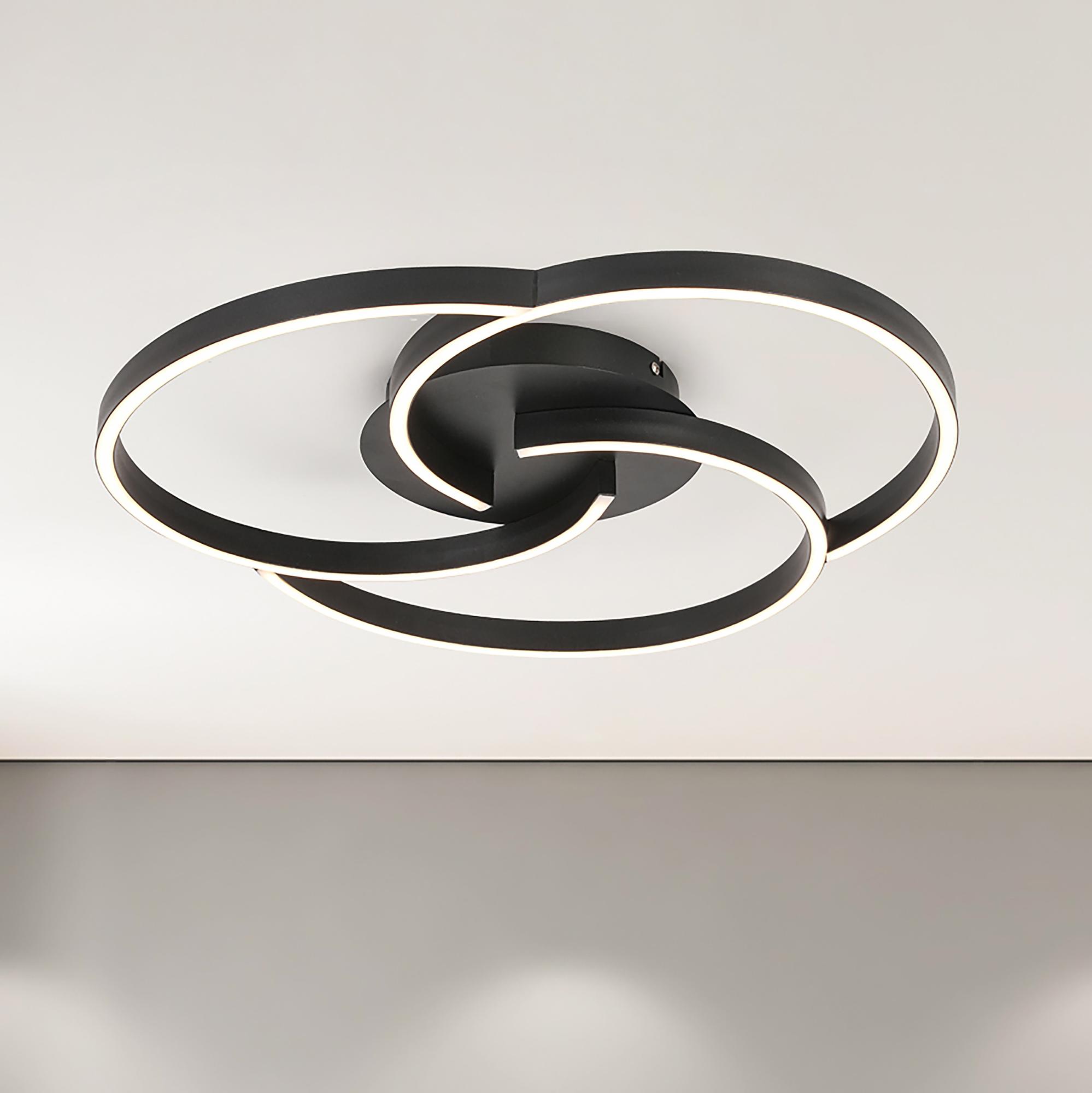 Kerstin LED-Deckenleuchte Schwarz 0