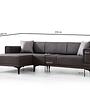 Horizon Ecksofa Links Dunkelgrau 8