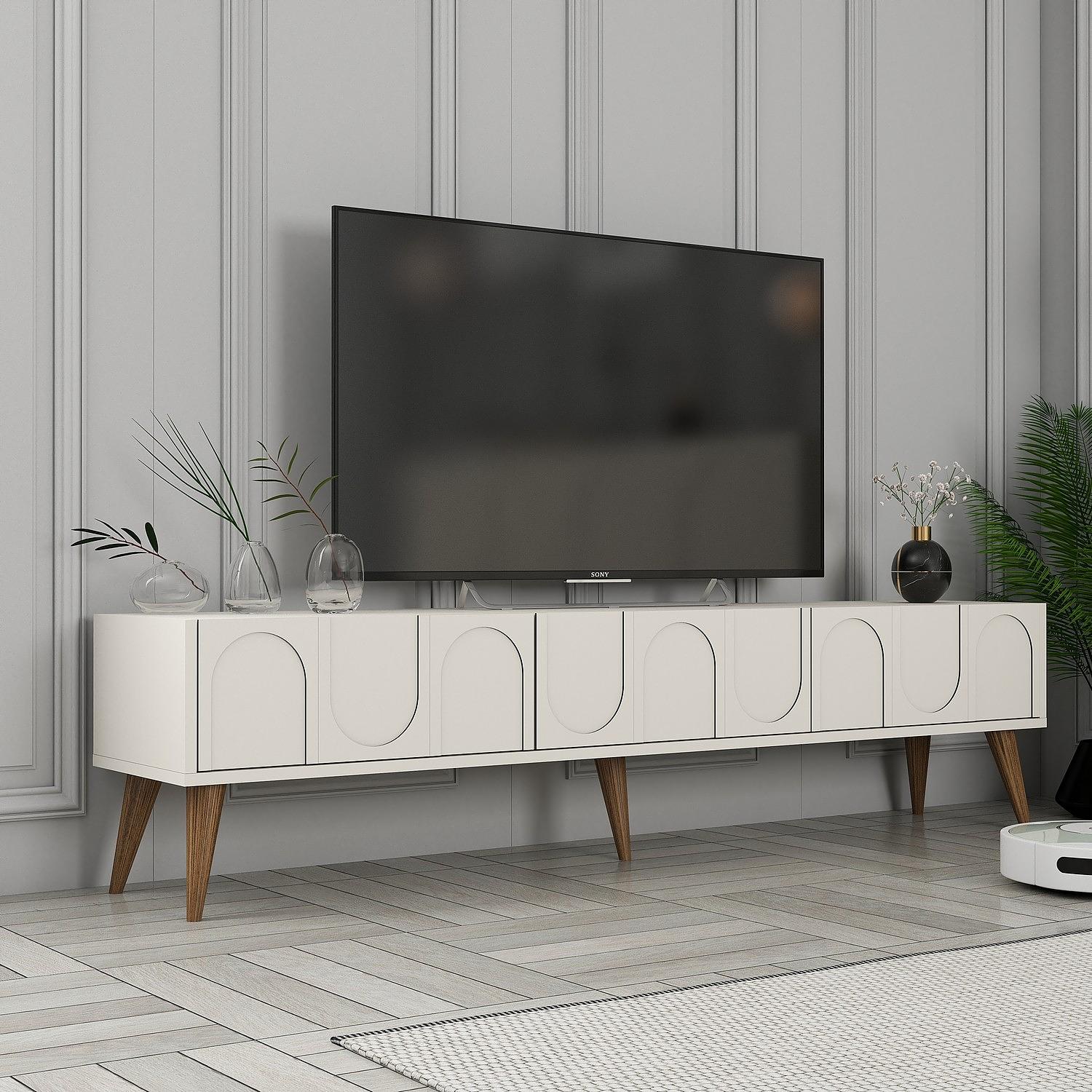 Lyon 44 TV cabinet Wood veneer Cream 3