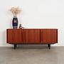 Teak-Sideboard Braun 1960er Jahre 1