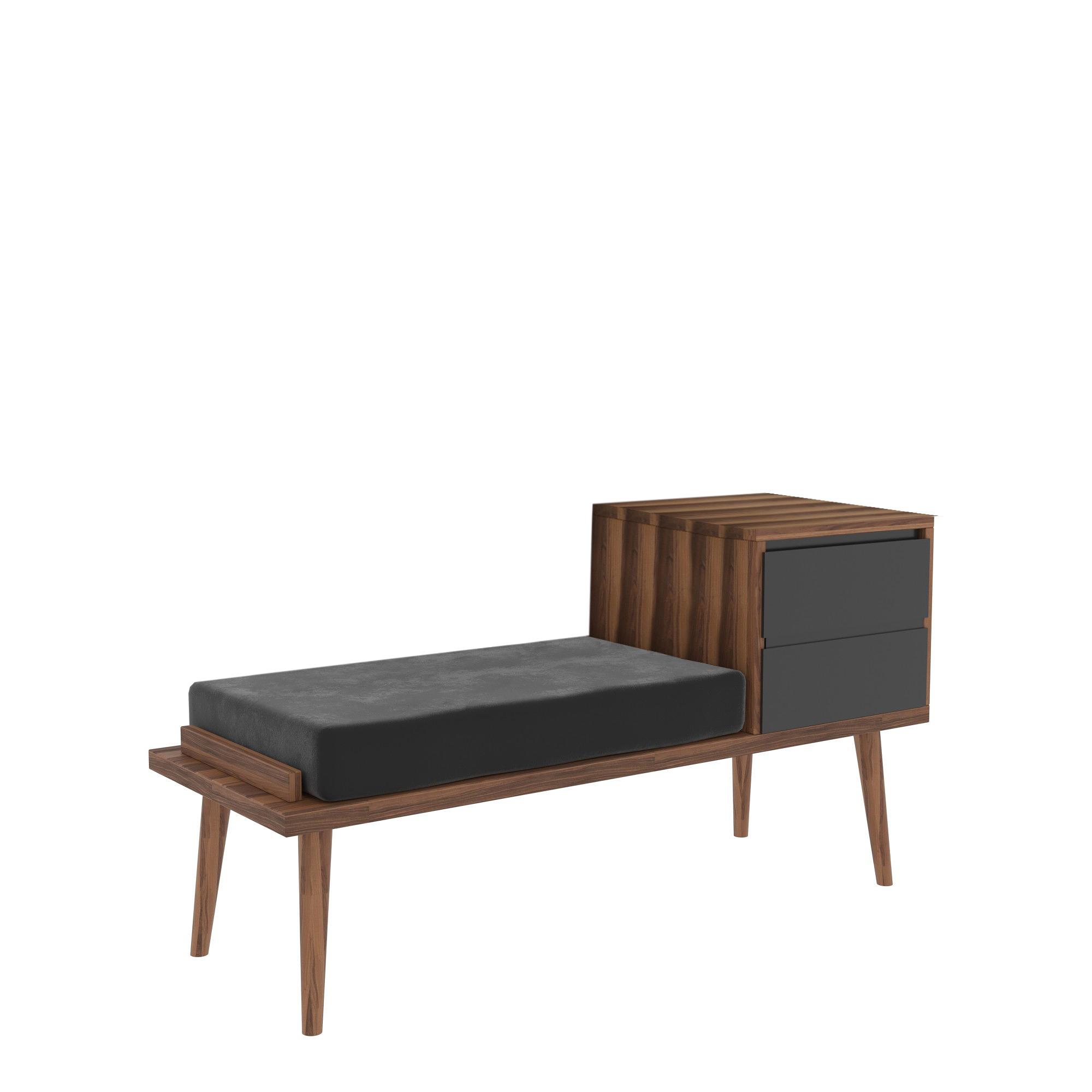 Rino Garderobe Holzfurnier Anthrazit 3