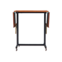 Vintage Table Wood Metal Brown 1970s 0