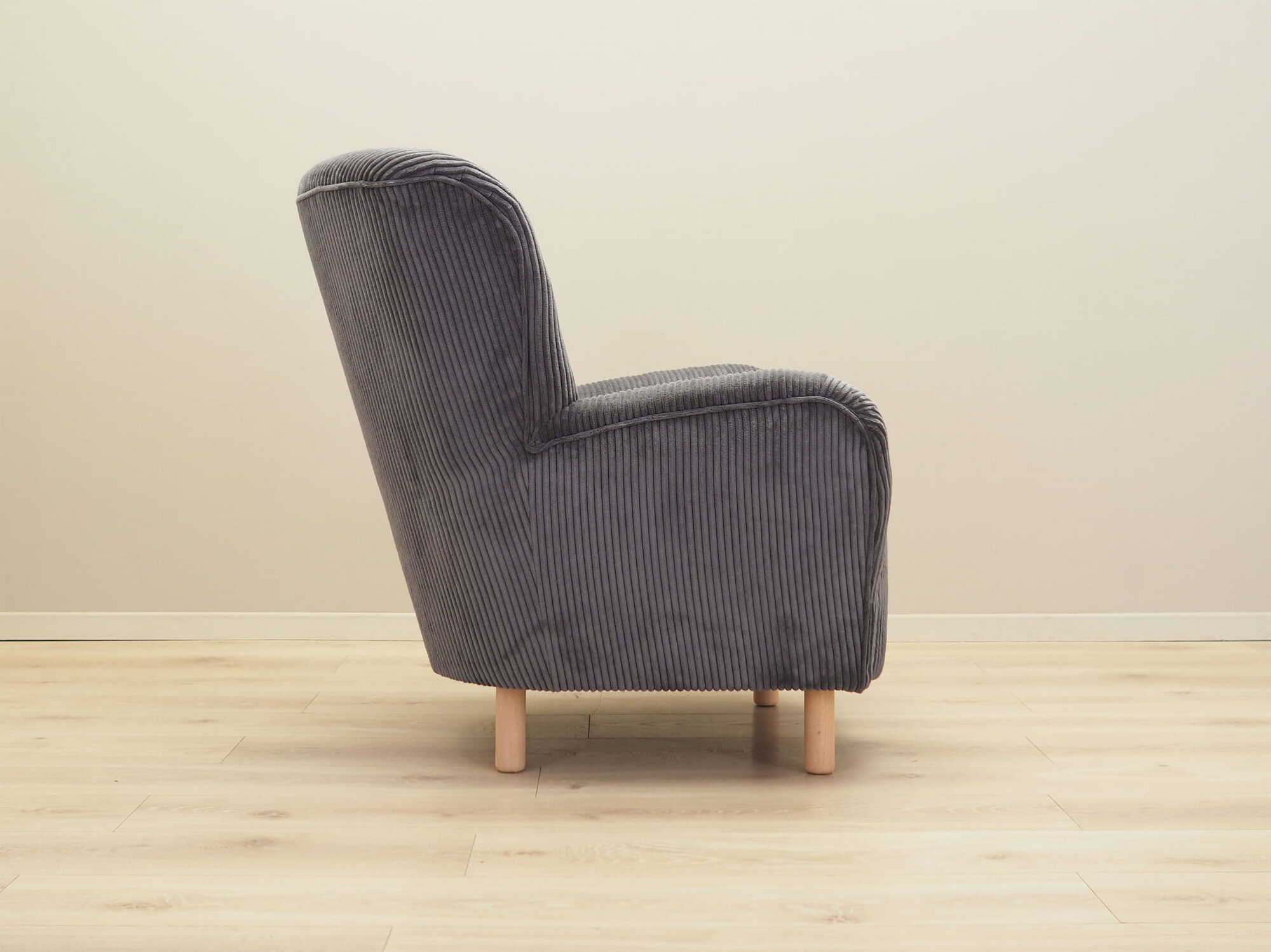 Armchair Velvet Wood Grey 7