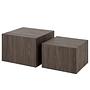 Coffee Table Sukatari Set of 2 Dark Oak Decor 0