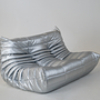 Togo Sofa 2-Sitzer Kunstleder Space Grau 0