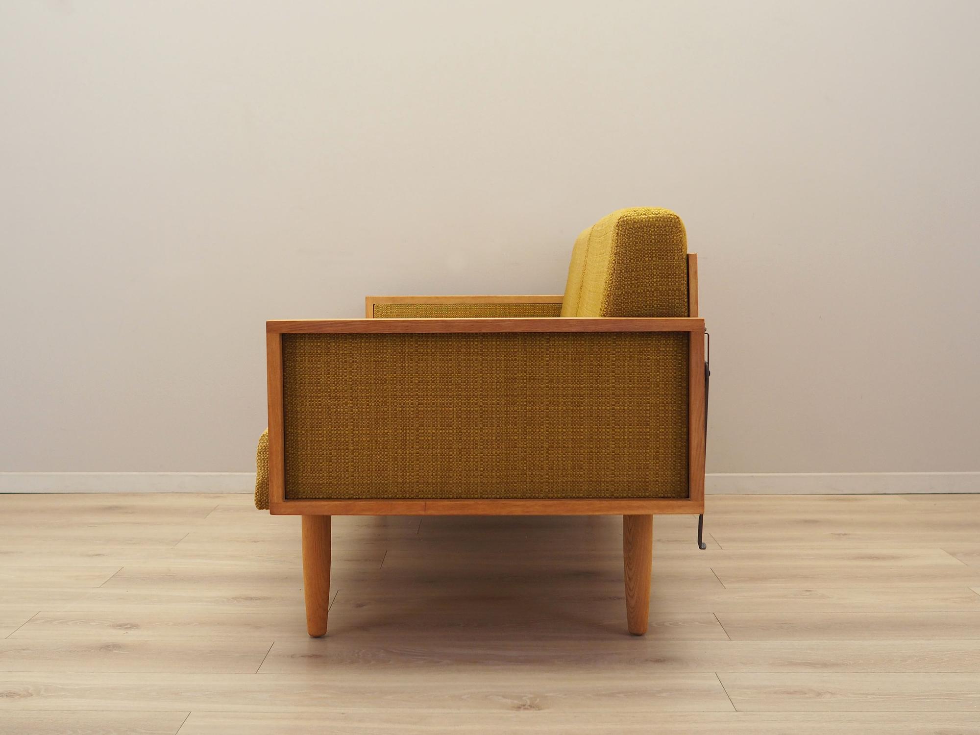 Oak Yellow Sofa 1960s 3