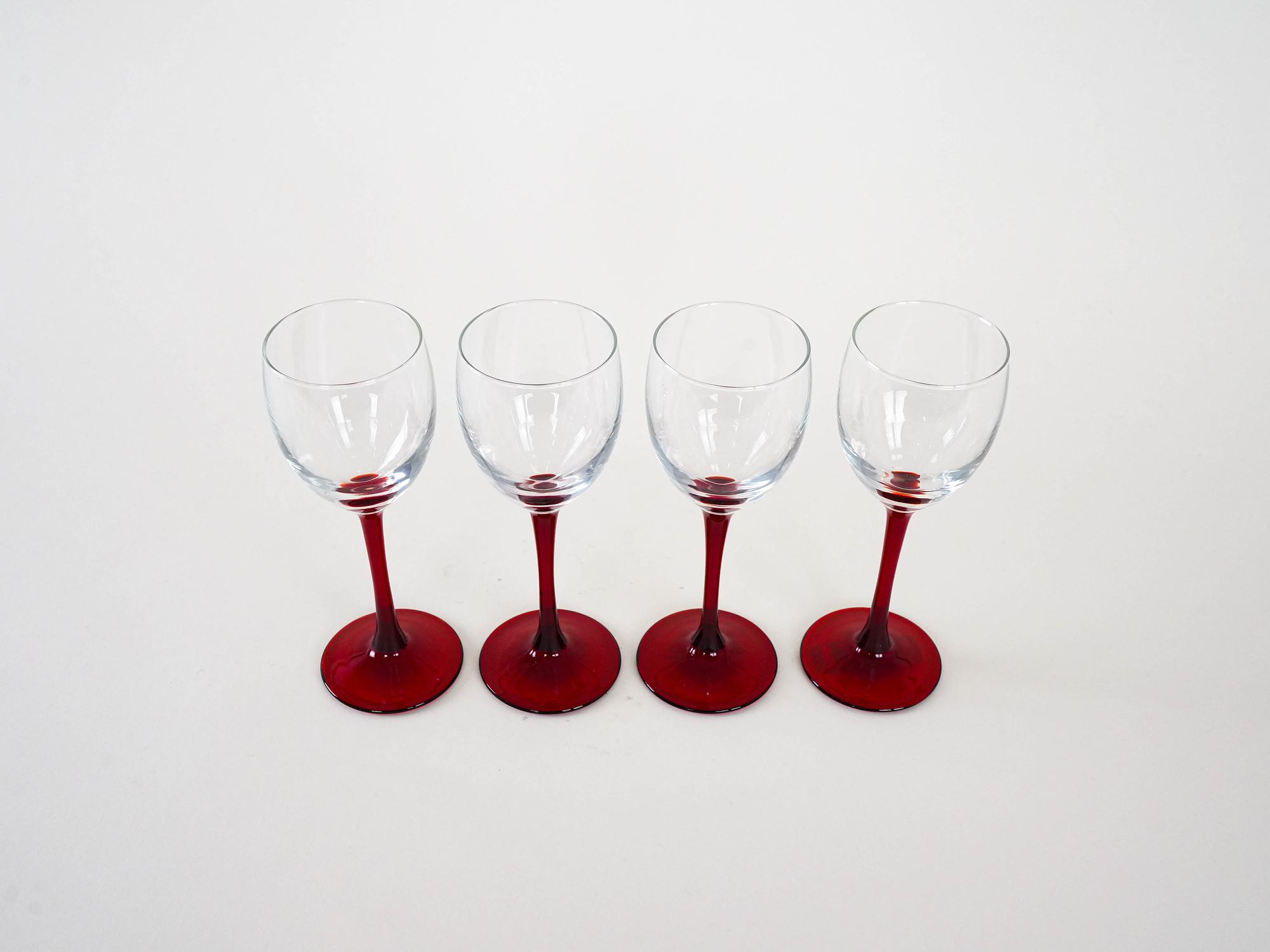4x Weingläser Rot  4