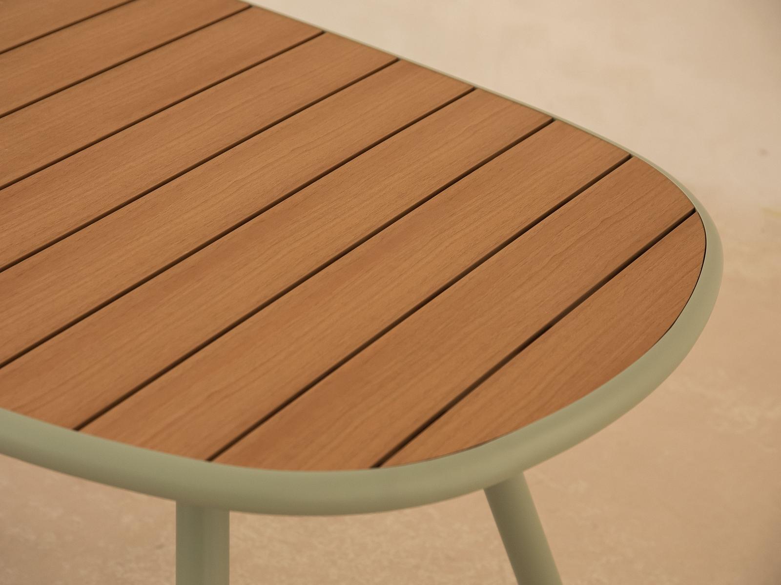 Niublau Garden Table 6-Seater Plastic Brown 180x90x75 cm 2