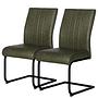 2x Cantilever Chair Ringa Olive Green 0
