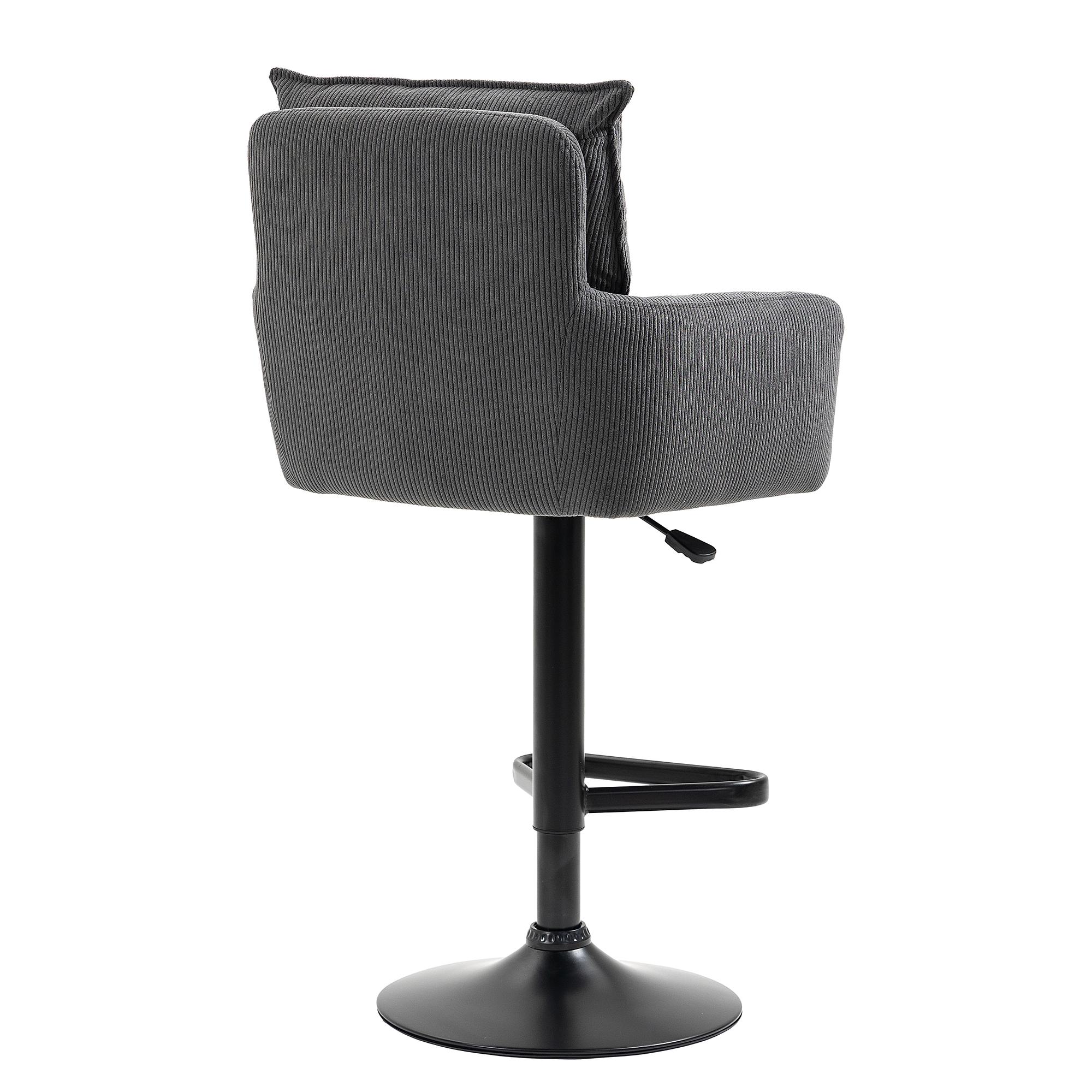 2x Drehbarer Barstuhl DIDRIP Höhenverstellbar Grau 4