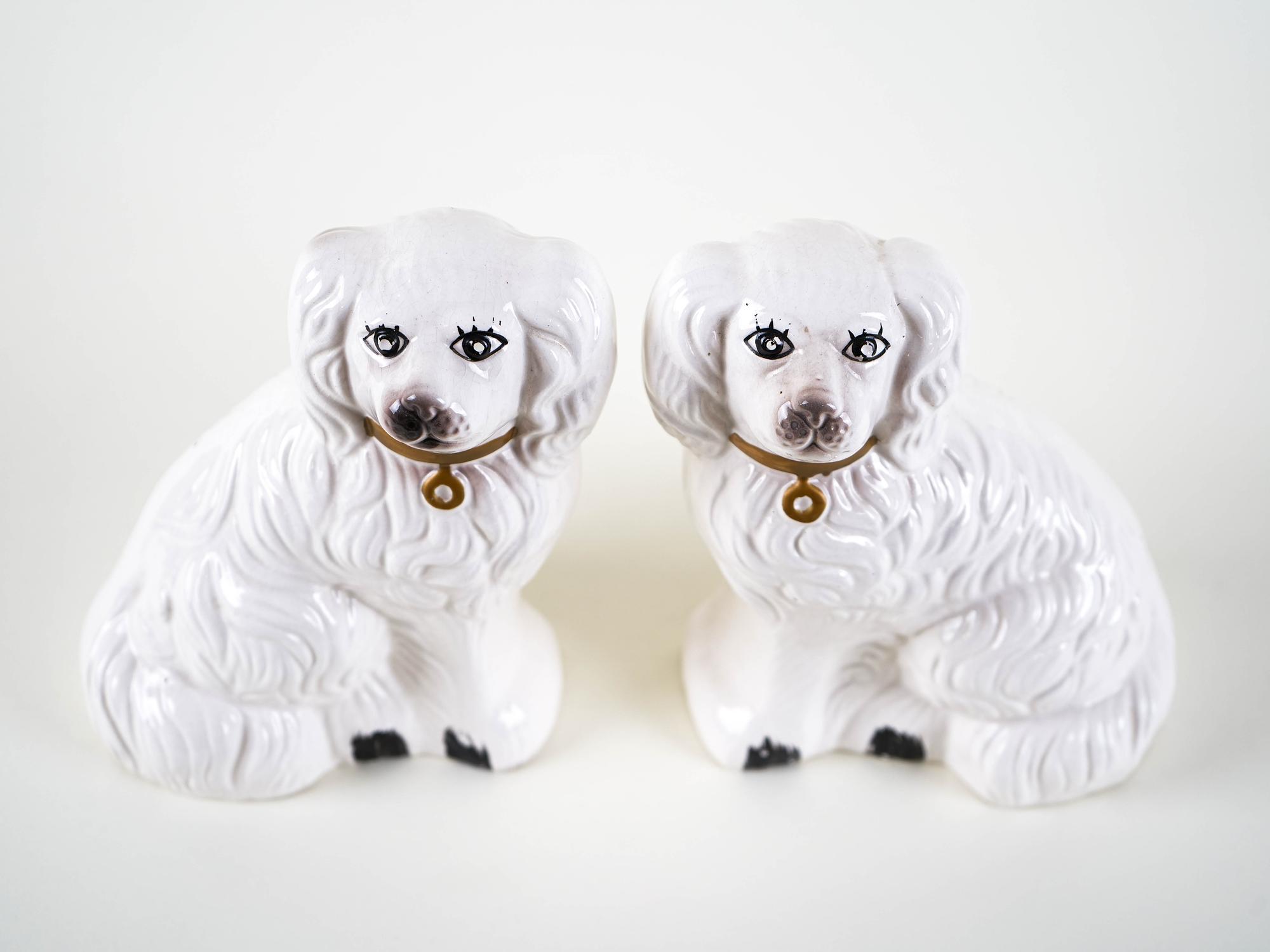 Dog Figures English Style Ceramic 1970s 4