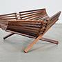 Vintage Obstschale Holz Natur 1960er Jahre  1