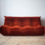 Togo Sofa 3-Sitzer Cord Bernsteinorange 0