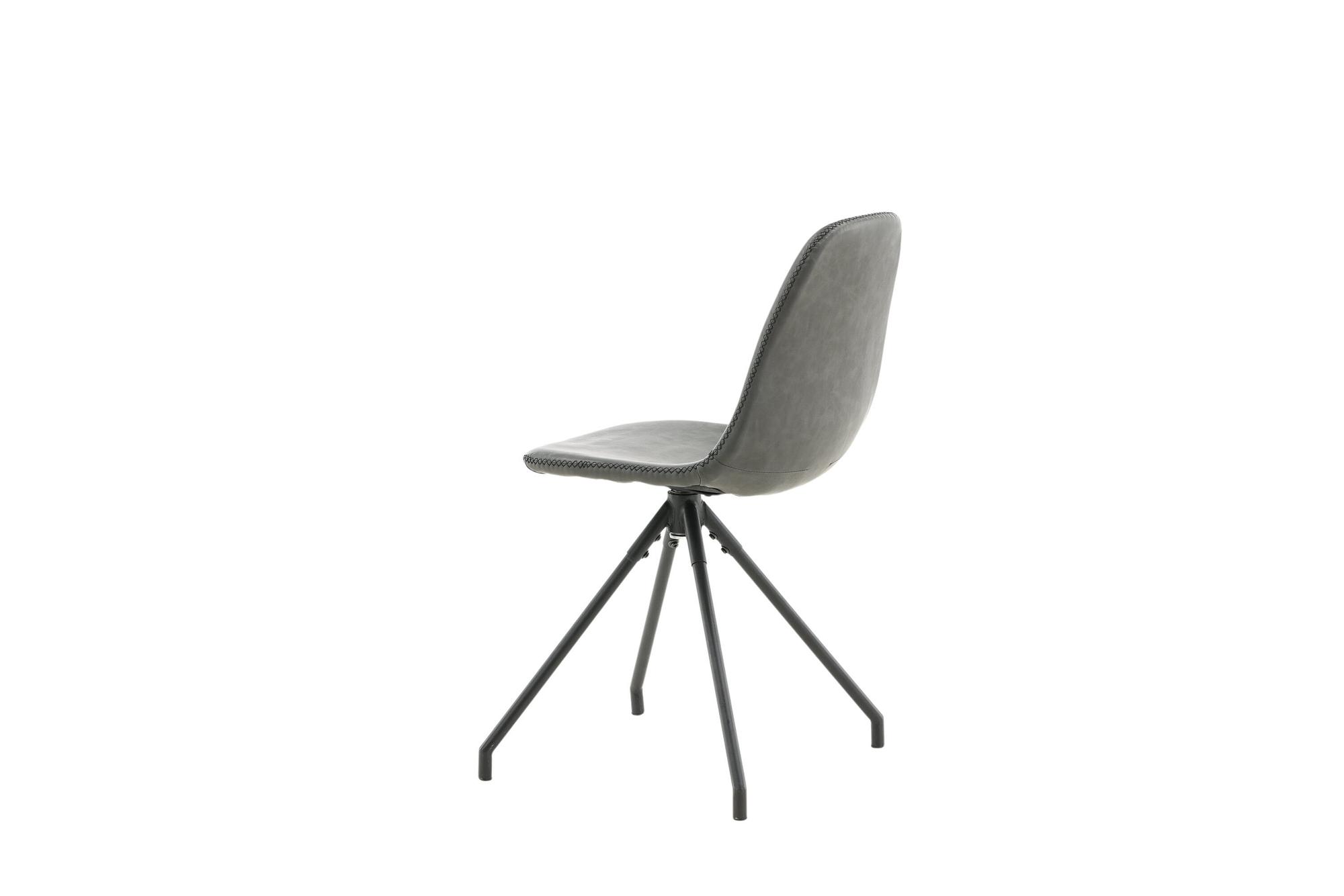 2x Polar Esszimmerstuhl-Set Mit Drehfunktion PU Schwarz 5