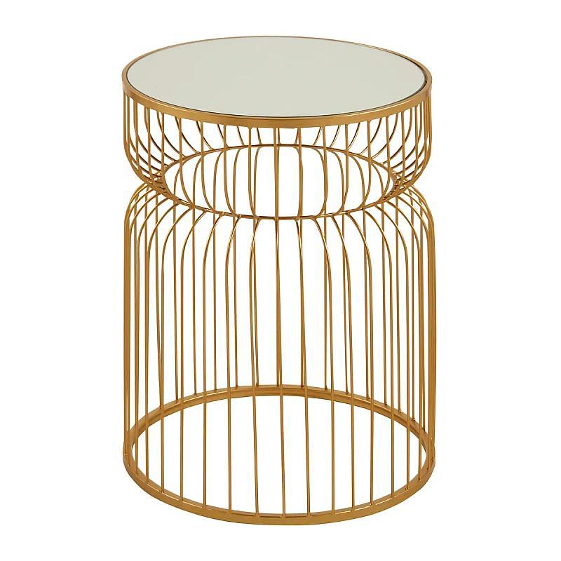 Avantis Gold Metalldrahtgestell Runder Beistelltisch
 5