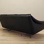 3-Sitzer Sofa Leder Schwarz 1960er Jahre 7