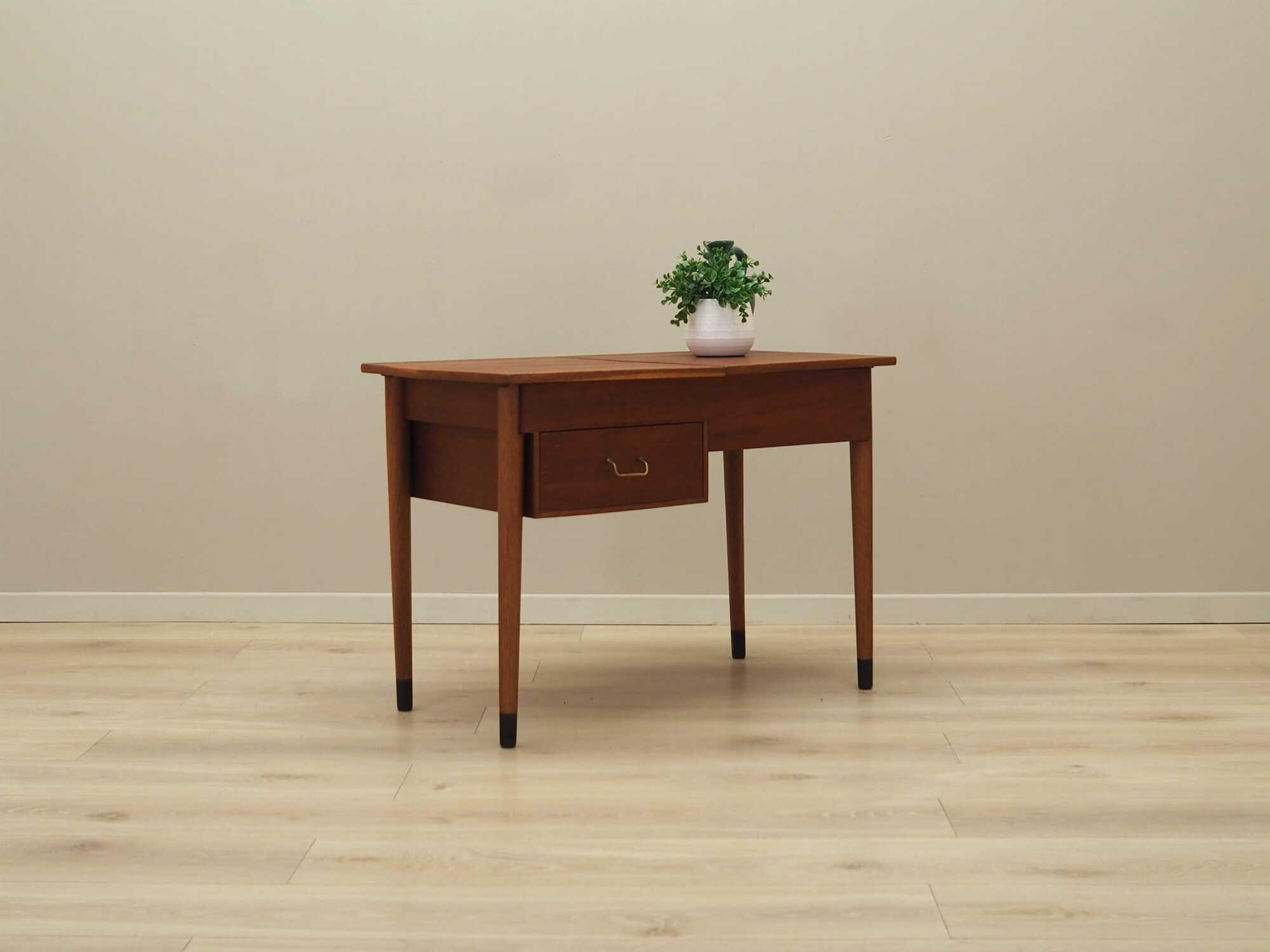 Vintage sewing table teak brown 1960s 4