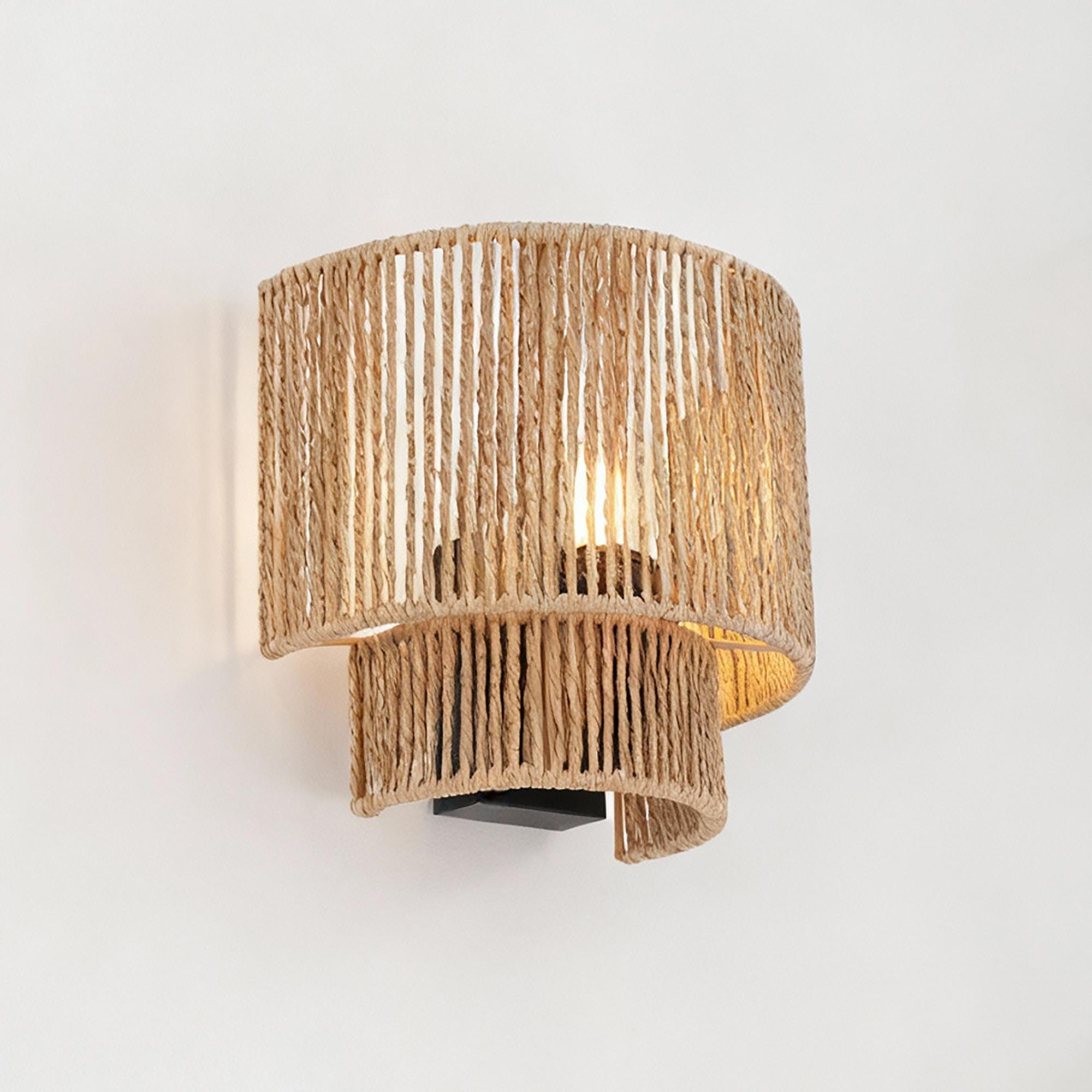 Wall lamp Torbet Cast iron 1-Light Paper Natural 0