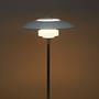 Stehlampe Metall Weiß 1970er Jahre 9