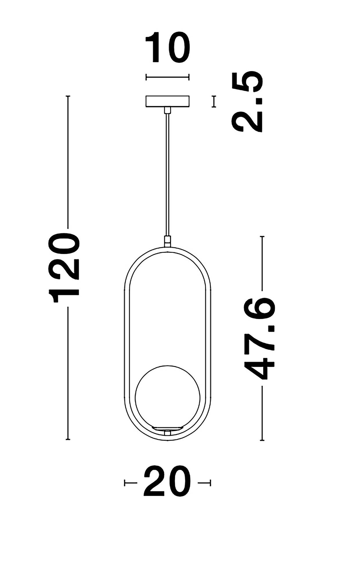 Obitar Pendelleuchte Aluminium Glas 1-flammig 3