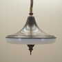 Vintage Pendant Lamp Metal Plastic White 1980s 2