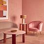 Palermo Runder Marmor Beistelltisch Naturholz 7