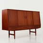 Highboard Teakholz Braun 1970er Jahre 3