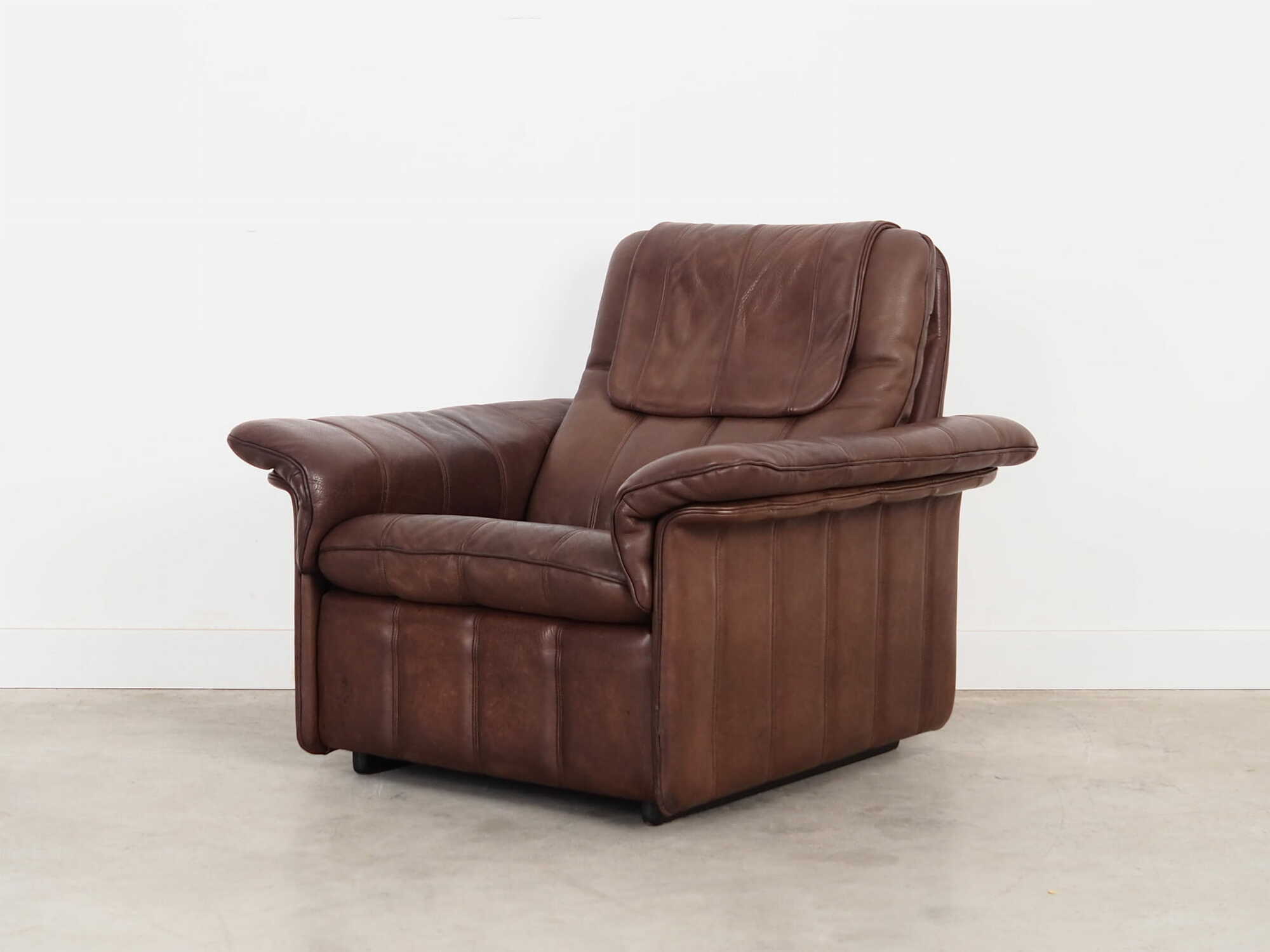Armchair Leather Brown 1970s 4