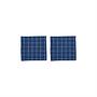 2x Grid Serviette Bio-Baumwolle Blau Kariert 0