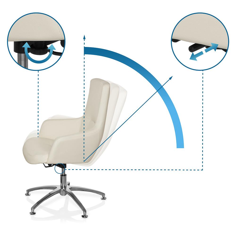 SHAKE 300 Office chair faux leather White 1