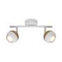 2-flame LED ceiling spotlight plastic wood white 0
