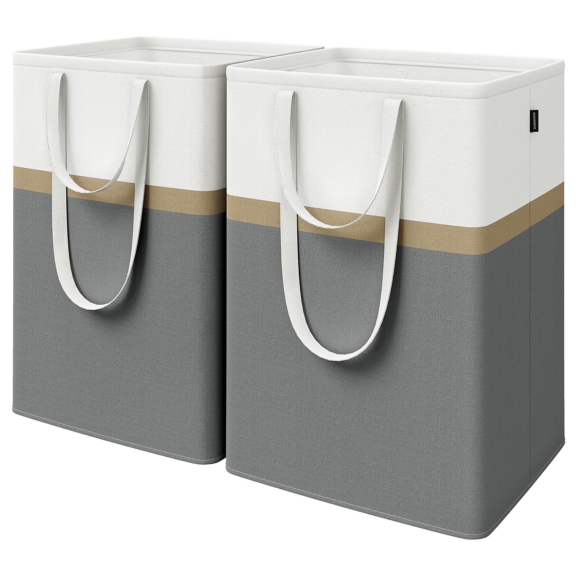 2x Abumi Laundry Basket Grey 2