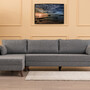 Sofa Chaise Longue Left Grey 0