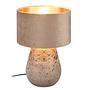 Table lamp Kiran 1-light velvet ceramic grey 0