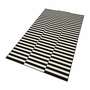 Teppich Textil Schwarz Gestreift 2