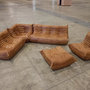 Togo Sofa 2-Seater Pull-Up Leather Tobacco Brown 3
