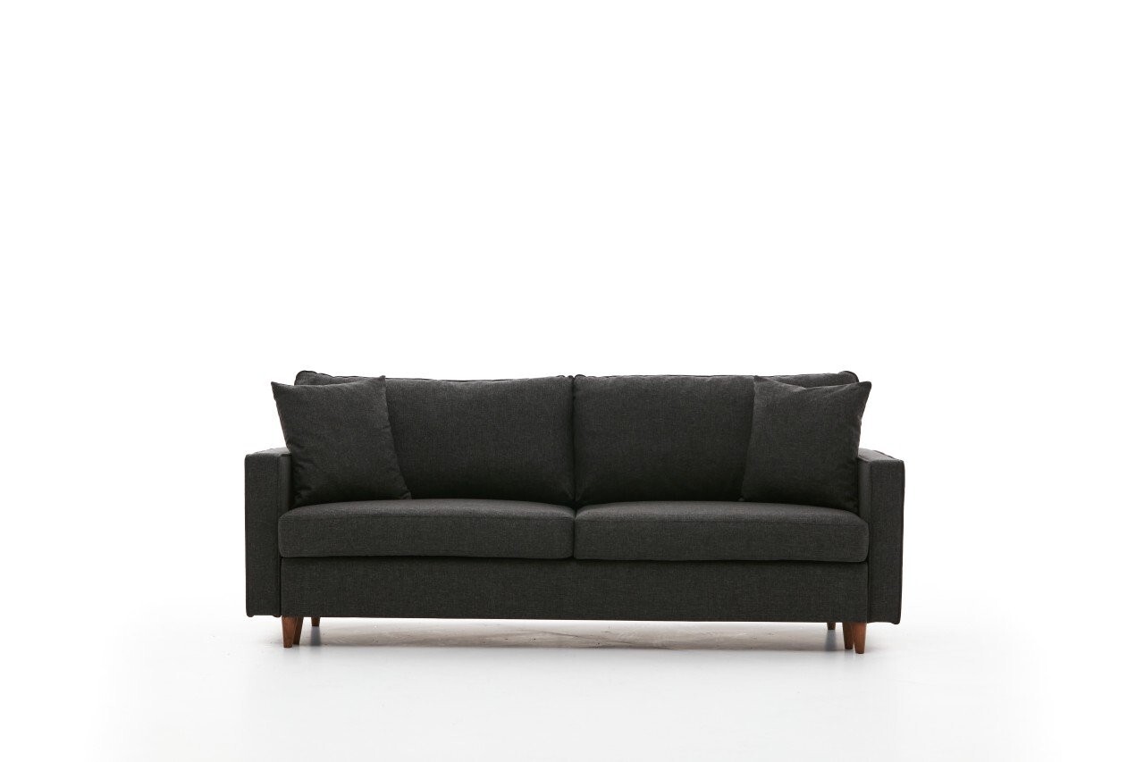 Schlafsofa 3-Sitzer Textil Anthrazit 7