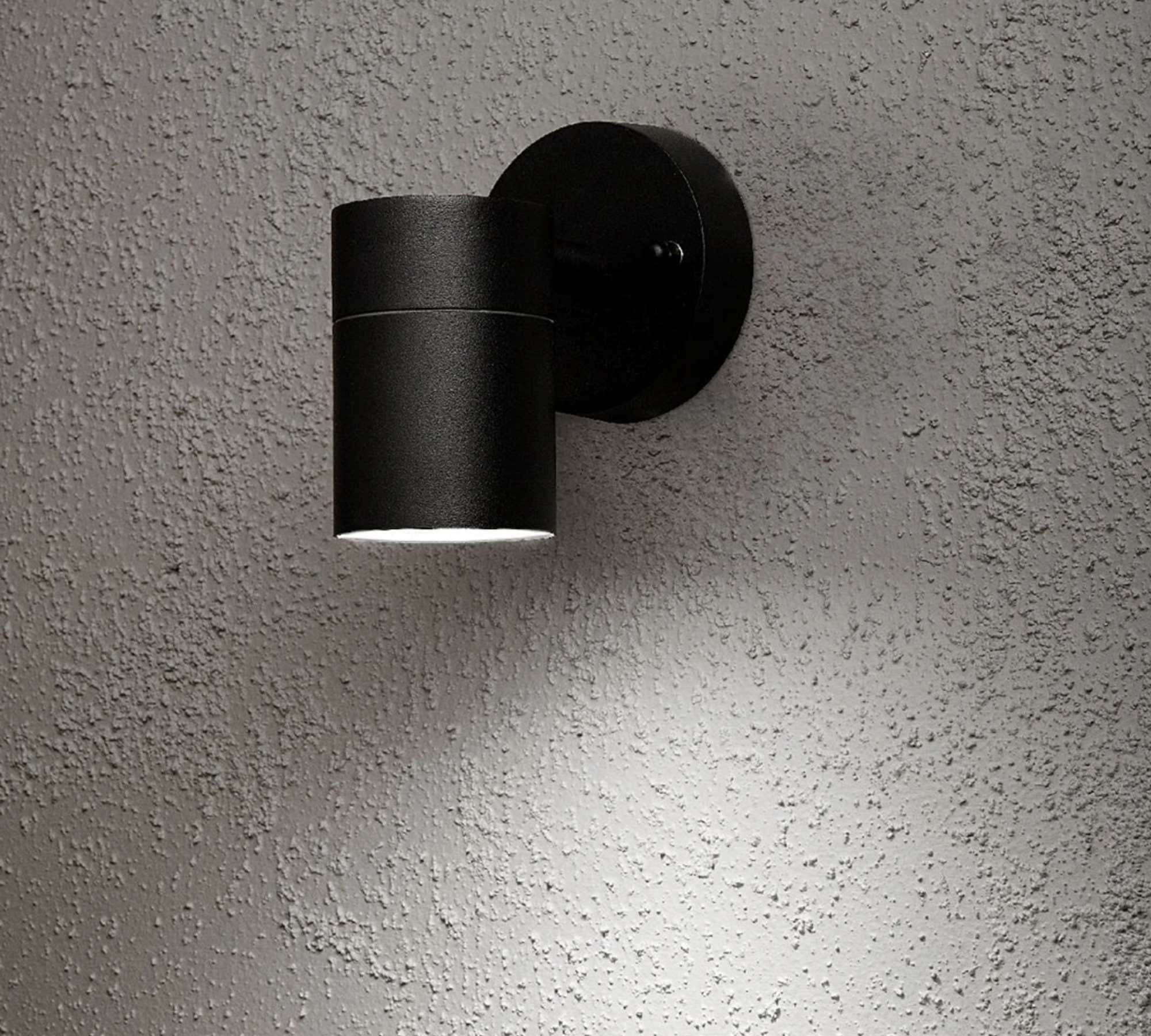 Wandleuchte Halogen 1-flammig Schwarz 1