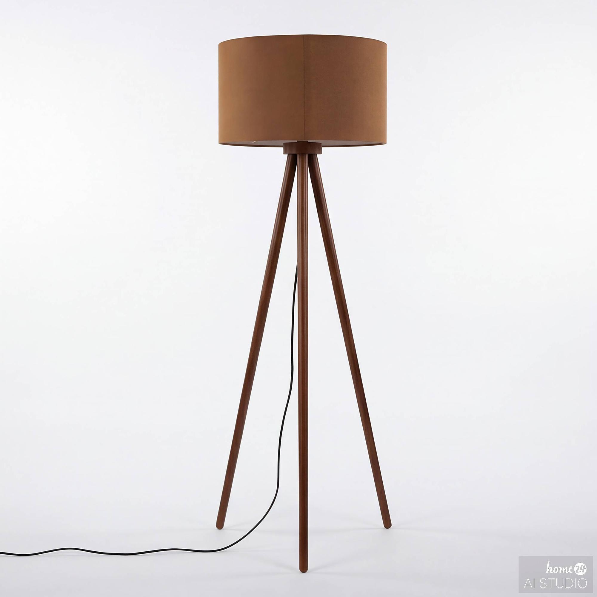 Floor lamp Lunix 1-light Solid Pine Terry Taupe 4