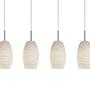 Pendant lamp 4-light Steel Glass White 3