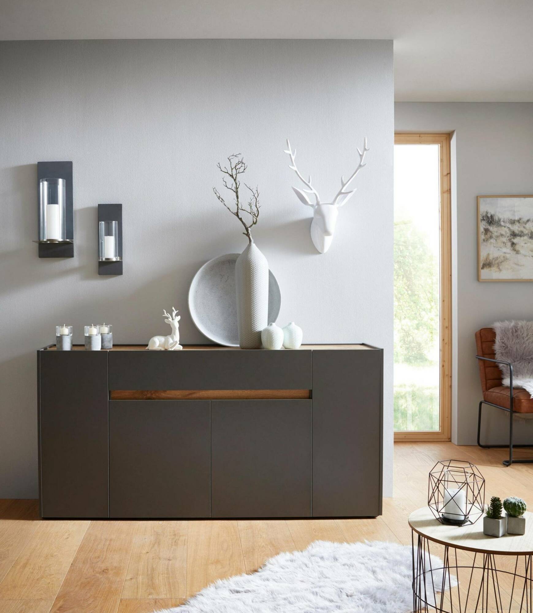 Finca Wandleuchter Klarglas Edelstahl Matt 4